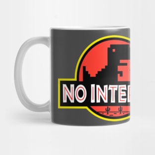 No Internet Pixel Art Dinosaur Mug